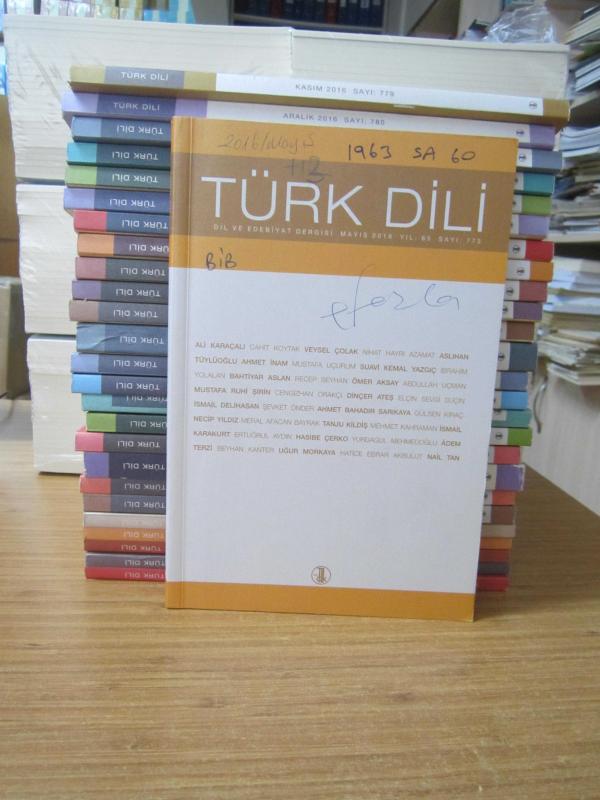 TÜRK DİLİ DERGİSİ - 2016-2020 Yılları Arası 26 Farklı Sayı TAKIM (Sayılar Açıklamada)