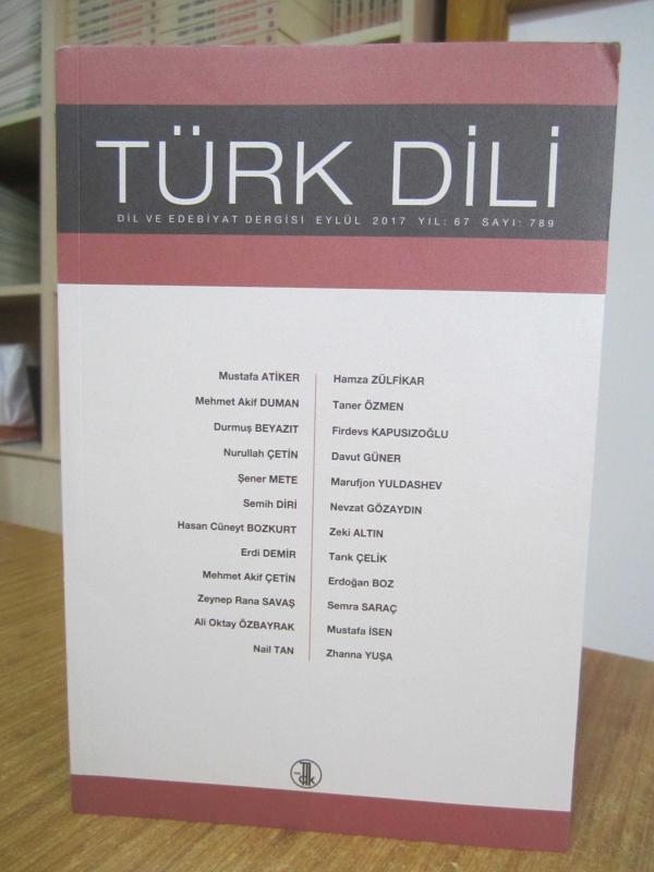 Türk Dili Dergisi - Sayı 789 - Eylül 2017