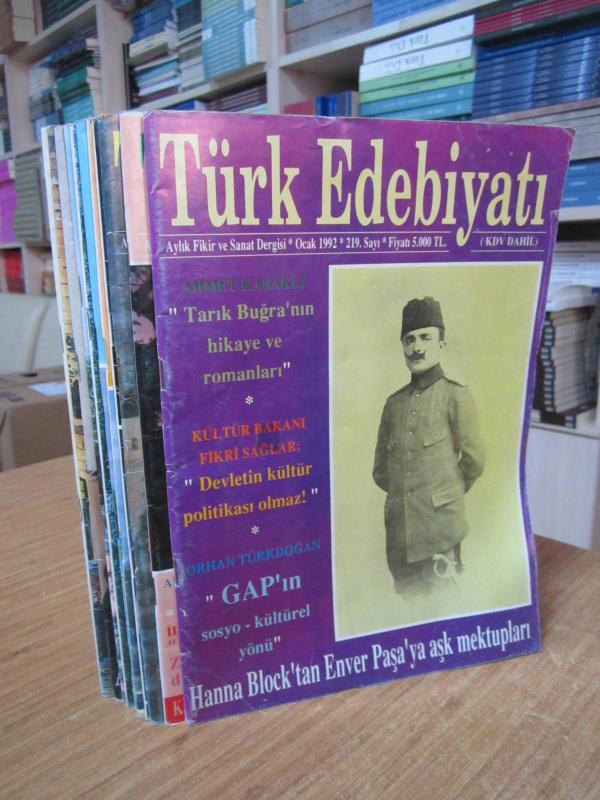 TÜRK EDEBİYATI Aylık Fikir ve Sanat Dergisi -  1992 Yılı Tüm Sayılar TAKIM (Sayılar: 219-230 ve Arası)