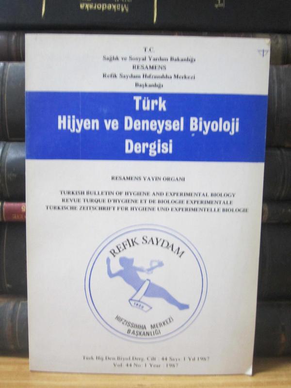 Türk Hijyen ve Deneysel Biyoloji Dergisi - Cilt 44 Sayı 1 - Yıl 1987