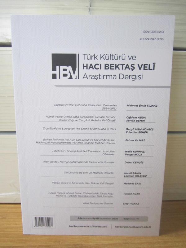 Türk Kültürü Ve Hacı Bektaş Veli Araştırma Dergisi - Sayı 99 - Güz Eylül 2021