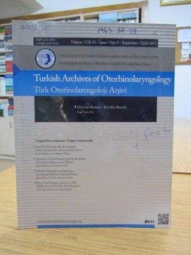 Turkish Archives of Otorhinolaryngology / Türk Otorinolarengoloji Arşivi - 2015 Volume 53 Issue 3