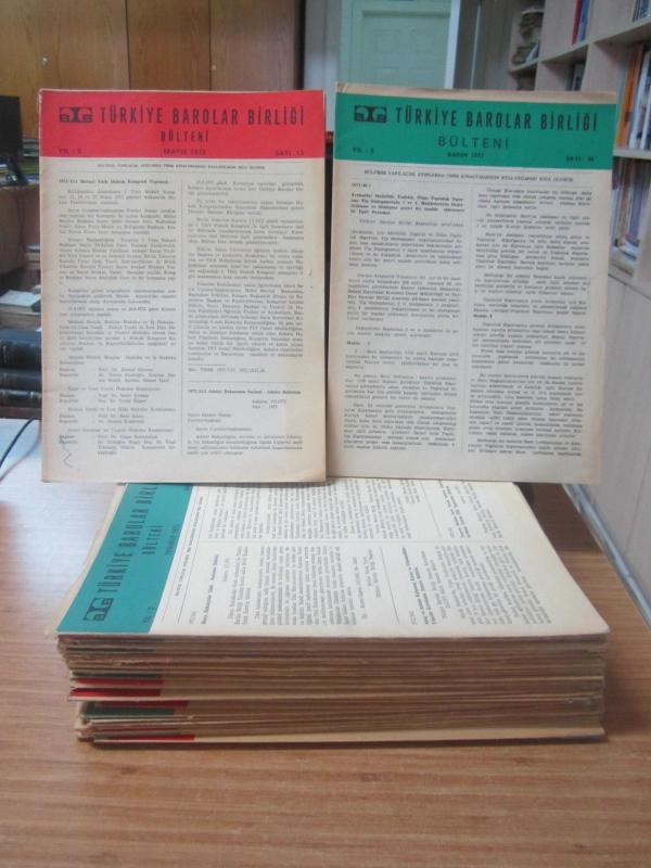Türkiye Barolar Birliği Bülteni - 1972'den 1977'ye Kadar Yayınlanmış 37 Farklı Sayı Mevcut (Sayılar 13-49 ve Arası)