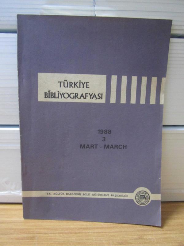 Türkiye Bibliyografyası - Sayı 3 - Mart 1988