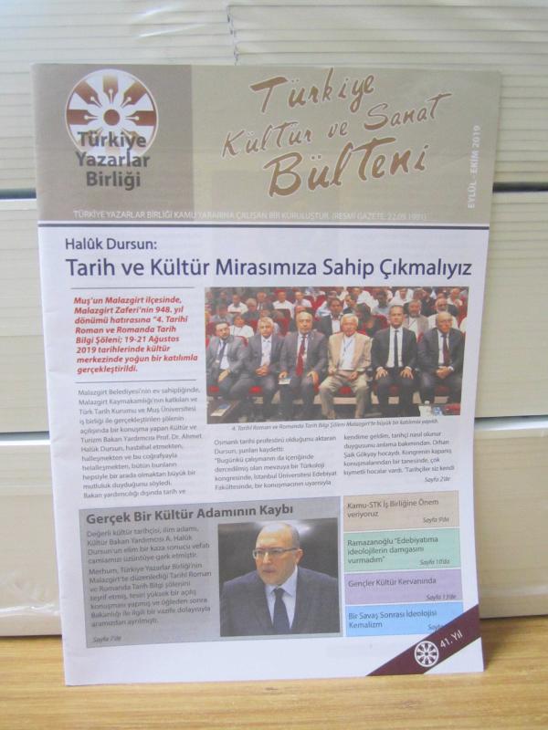 Türkiye Kültür ve Sanat Bülteni - 41. Yıl Eylül Ekim - 2019 - Türkiye Yazarlar Birliği