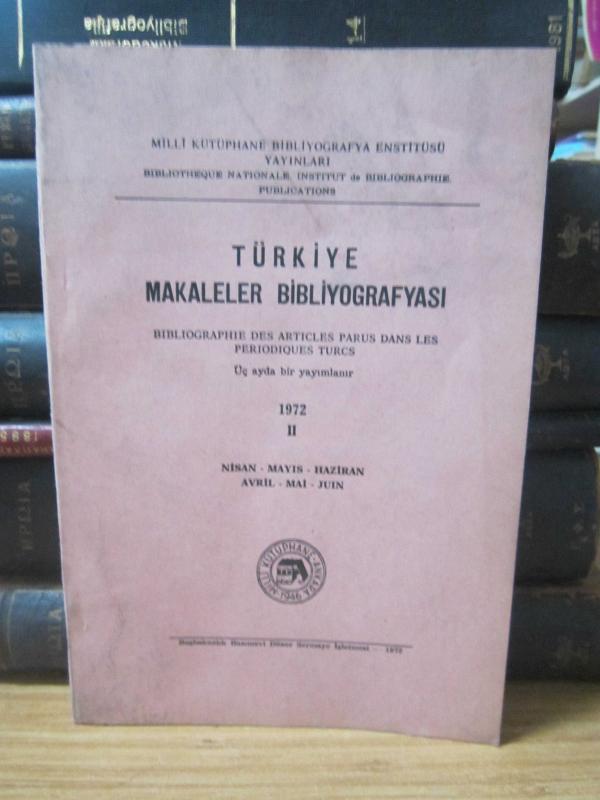 Türkiye Makaleler Bibliyografyası - 1972 - II