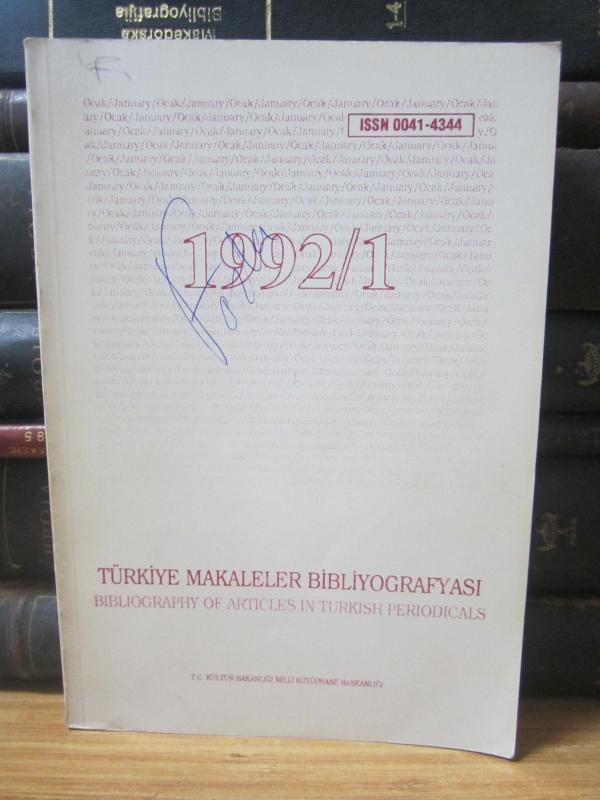 Türkiye Makaleler Bibliyografyası - Cilt 41 Sayı 1992/1