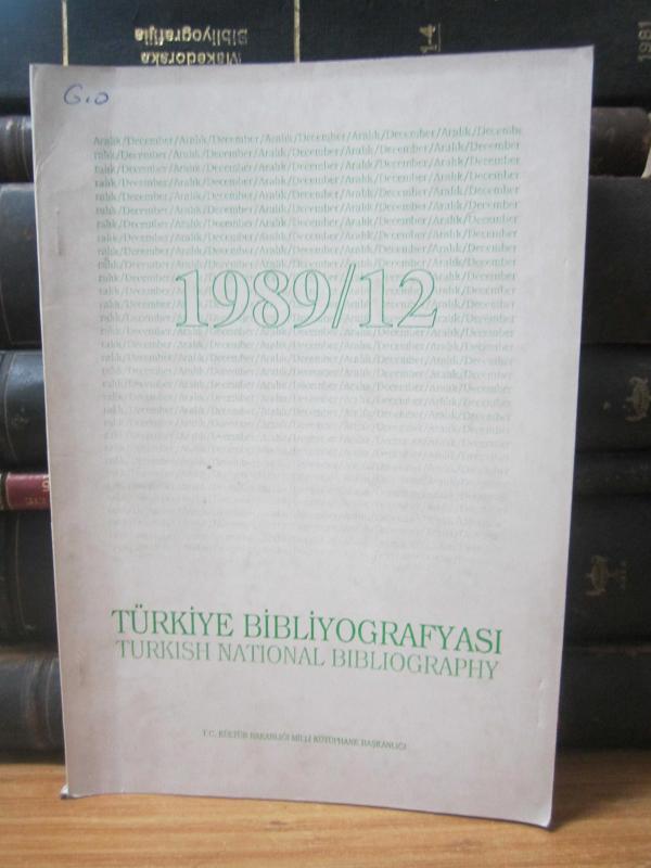 Türkiye Makaleler Bibliyografyası - Cilt 55 Sayı 1989/12