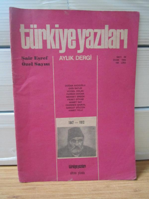 Türkiye Yazıları - Sayı 58 - Ocak 1982 [ Şair Eşref Özel Sayısı ]