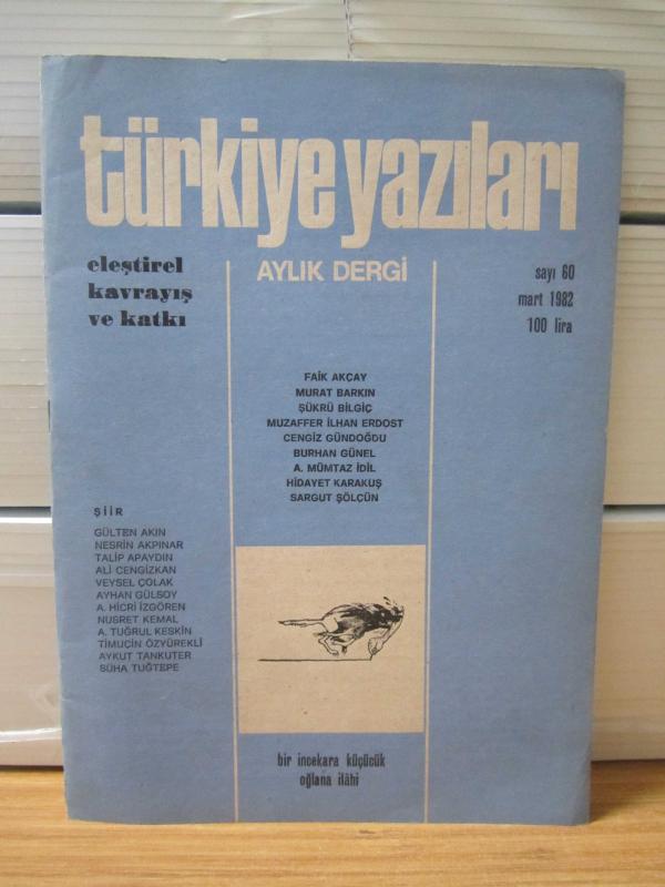 Türkiye Yazıları - Sayı 60 - Mart 1982