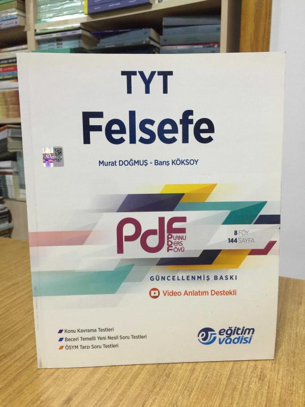 TYT Felsefe PDF Planlı Ders Föyü Eğitim Vadisi Yayınları