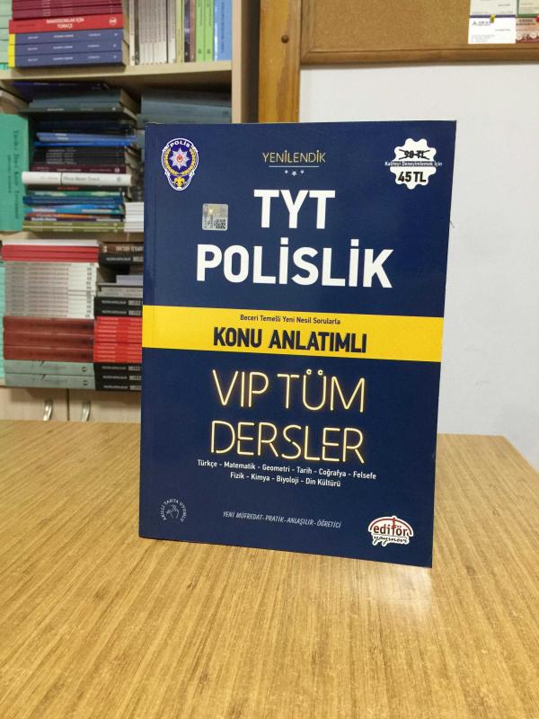 TYT Polislik Vip Tüm Dersler Konu Anlatımlı Editör Yayınevi