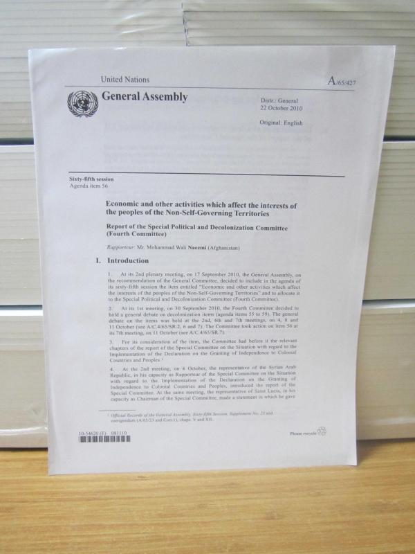 United Nations General Assembly - Sixty-Fifth Session Agenda Item 56 - Mr. Mohammad Wali Naeemi (Afghanistan) A/65/427