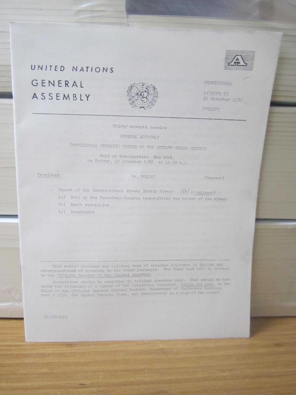 United Nations General Assembly Provisional - 22 November 1982 - Provisional Verbatim Record of the 73th Meeting - A/37/PV.73