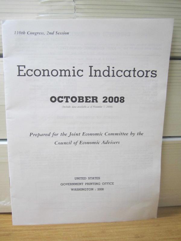 US 110th Congress 2nd Session Economic Indicators - October 2008 - Prepared for the Joint Economic Committee by the Council of Economic Advisers