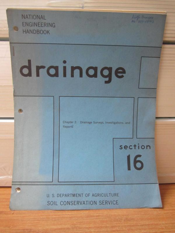 US Department of Agriculture Soil Conservation Service - National Engineering Handbook - Drainage Section 16 - Chapter 2