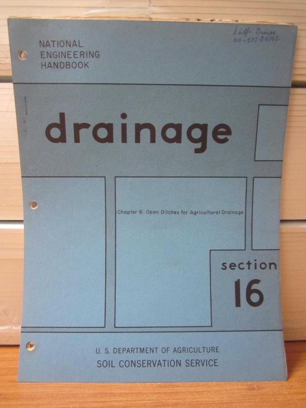 US Department of Agriculture Soil Conservation Service - National Engineering Handbook - Drainage Section 16 - Chapter 6