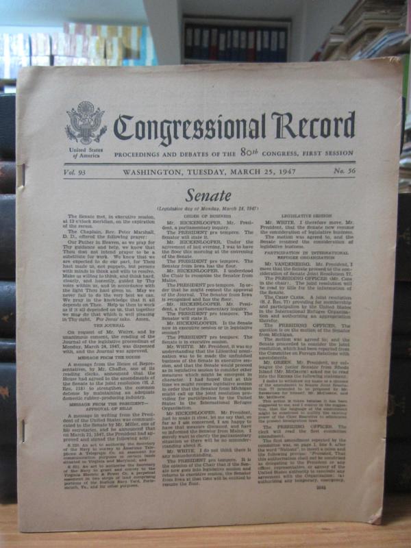 USA - Congressional Record - Vol 93 - No 56 - March 25, 1947