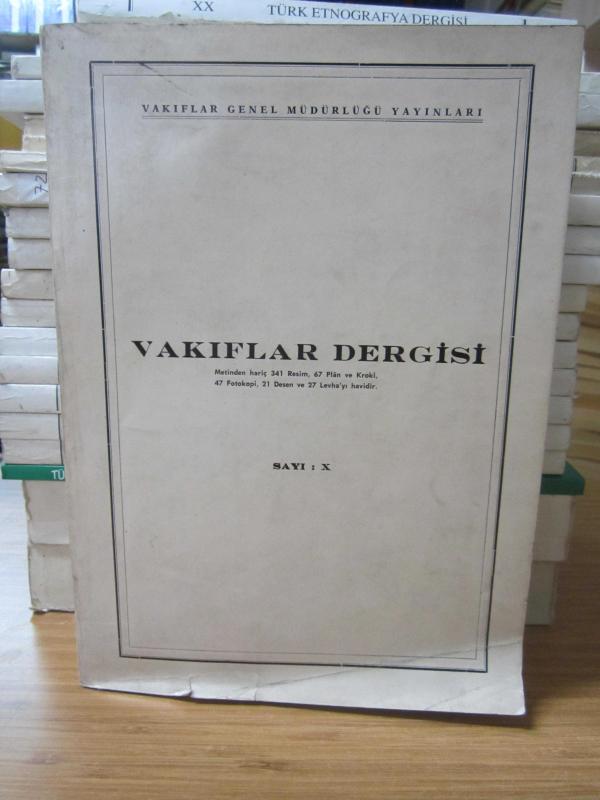 Vakıflar Dergisi - Sayı X