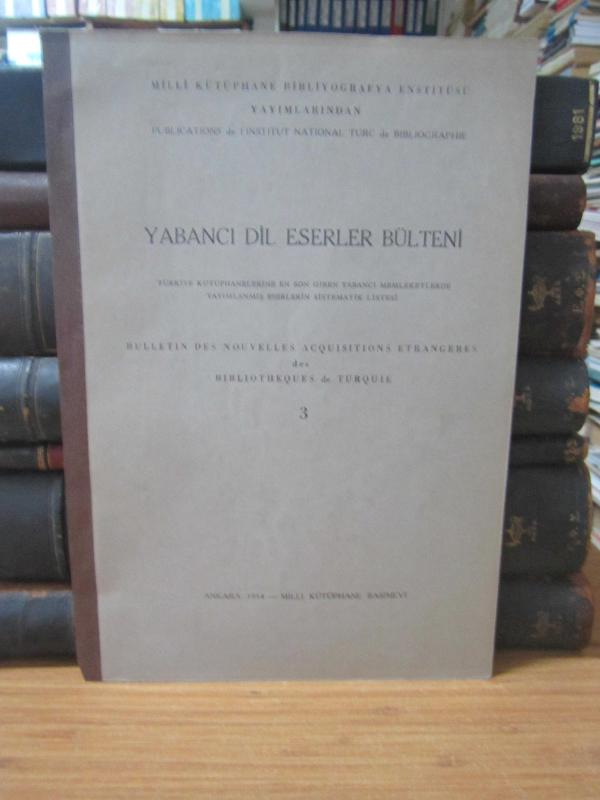 Yabancı Dil Eserler Bülteni - Sayı 3  1954