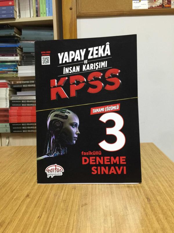 Yapay Zeka ve İnsan Karışımı KPSS Tamamı Çözümlü 3 Fasikül Deneme Editör Yayınevi