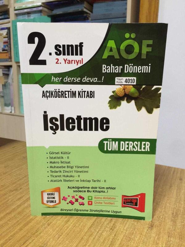 Yargı Yayınevi AÖF 2. Sınıf 2. Yarıyıl Bahar Dönemi İŞLETME Tüm Dersler