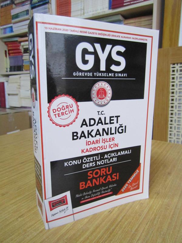 Yargı Yayınevi GYS Görevde Yükselme Sınavı ADALET BAKANLIĞI İdari İşler Kadrosu İçin SORU BANKASI (2020 Temmuz)
