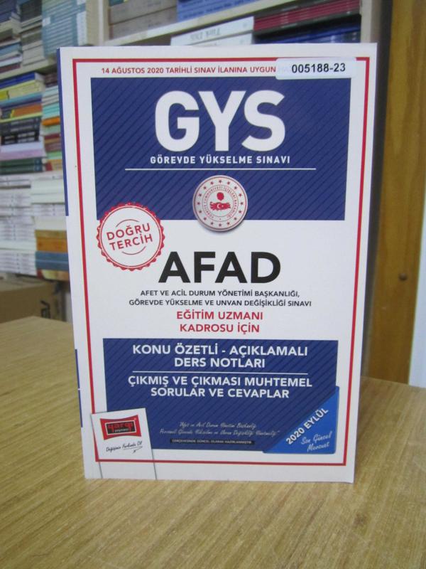 Yargı Yayınevi GYS Görevde Yükselme Sınavı AFAD Eğitim Uzmanı Kadrosu için Konu Özetli Ders Notları 2020 Eylül