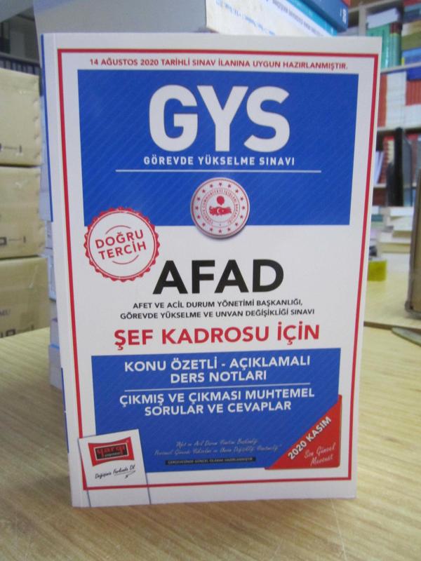 Yargı Yayınevi GYS Görevde Yükselme Sınavı AFAD Şef Kadrosu İçin Konu Özetli Açıklamalı DERS NOTLARI (2020 Kasım)
