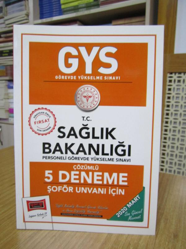 Yargı Yayınevi GYS Görevde Yükselme Sınavı SAĞLIK BAKANLIĞI Şoför Unvanı için ÇÖZÜMLÜ 5 DENEME (2020 Mart)