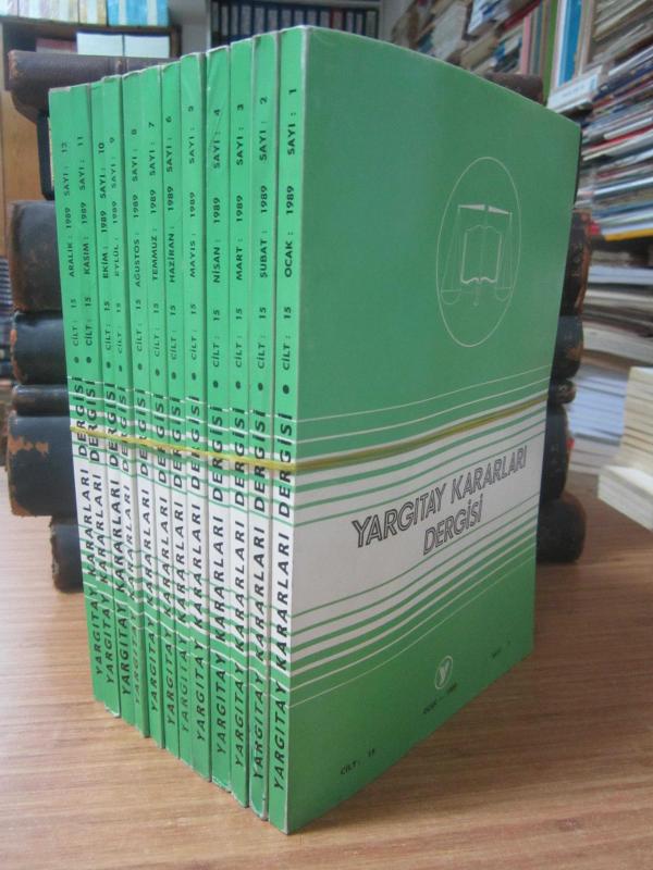 Yargıtay Kararları Dergisi - Cilt 15 Sayı 1 - 12 - Ocak - Aralık 1989 Takım 12 Adet