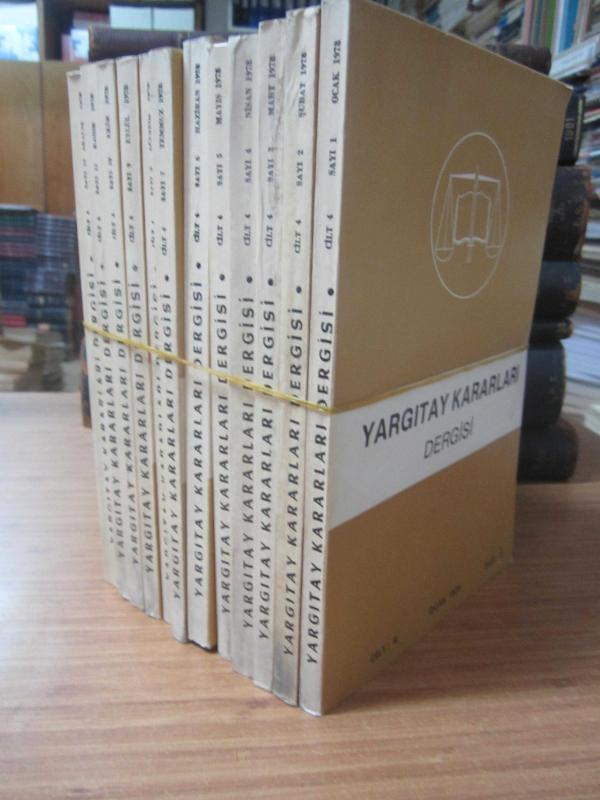 Yargıtay Kararları Dergisi - Cilt 4 Sayı 1 - 12 - Ocak - Aralık 1978 Takım 12 Adet