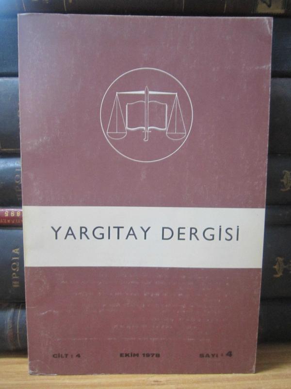 Yargıtay Kararları Dergisi - Cilt 4 Sayı 10 Ekim 1978
