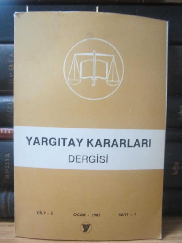 Yargıtay Kararları Dergisi - Cilt 8 Sayı 1 - 12 - Ocak - Aralık 1982 Takım 12 Adet