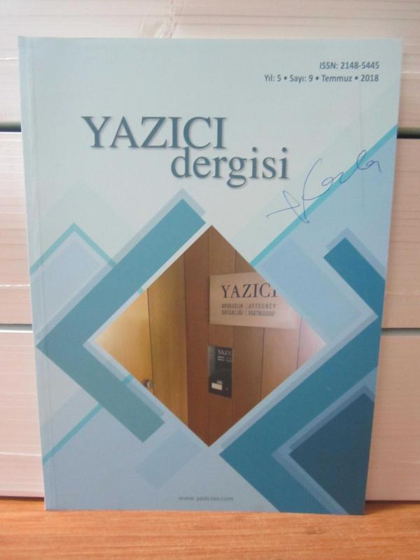 Yazıcı Dergisi - Yıl 5 Sayı 9 - Temmuz 2018
