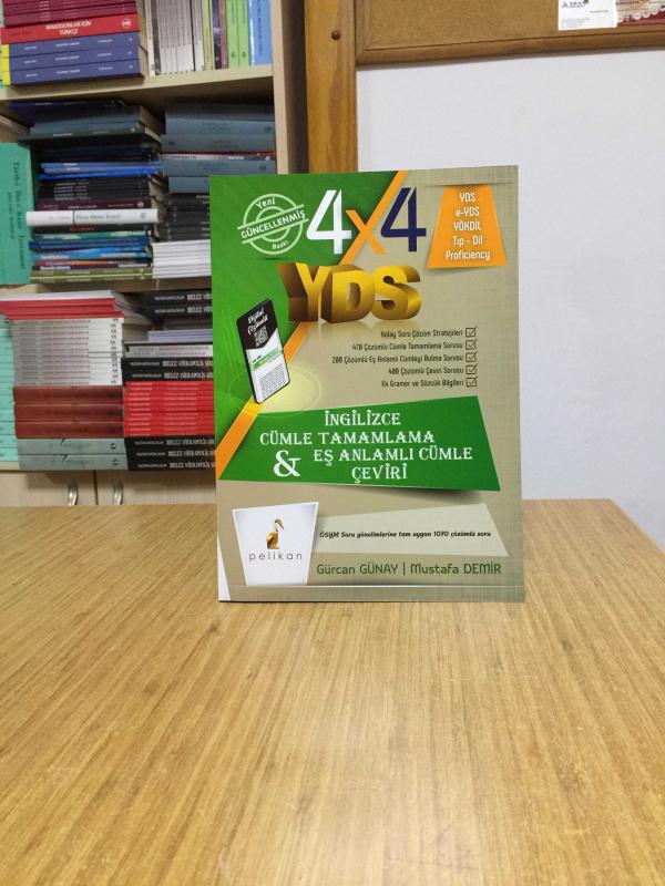 YDS 4x4 İngilizce Cümle Tamamlama Eş Anlamlı Cümle Çeviri Pelikan Yayınevi