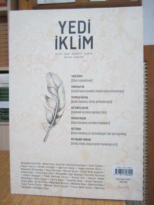 Yedi İklimi Dergisi - Sayı 380 - Kasım 2021