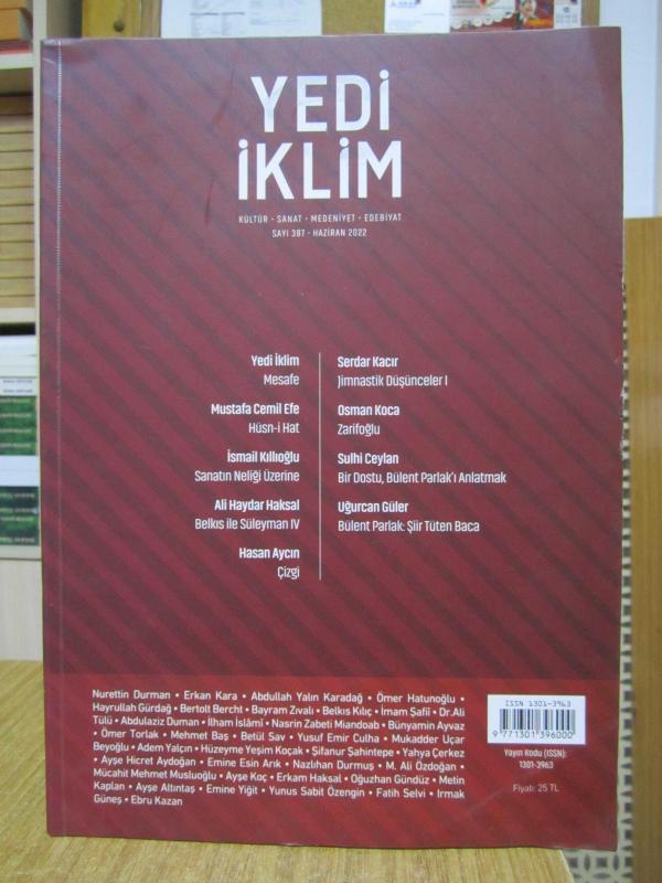 Yedi İklimi Dergisi - Sayı 387 - Haziran 2022