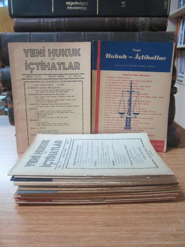 Yeni Hukuk ve İçtihatlar - 15 Farklı Sayı TAKIM (1949-1952) - Sayılar: 9, 11, 12, 13, 14-15, 22-23, 24, 25, 26-27, 28-29, 30, 31-32, 33, 34-35, 36-37