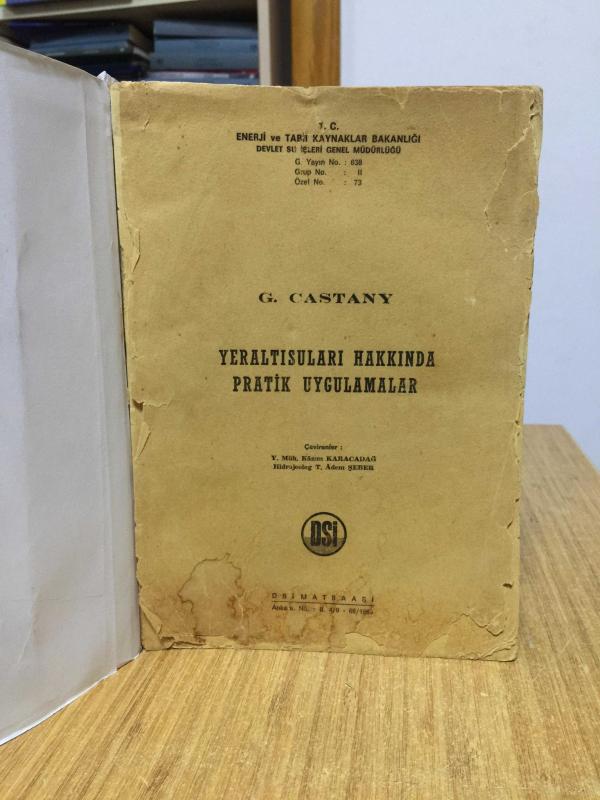 Yeraltısuları Hakkında Pratik Uygulamalar - G. Castany [1969]