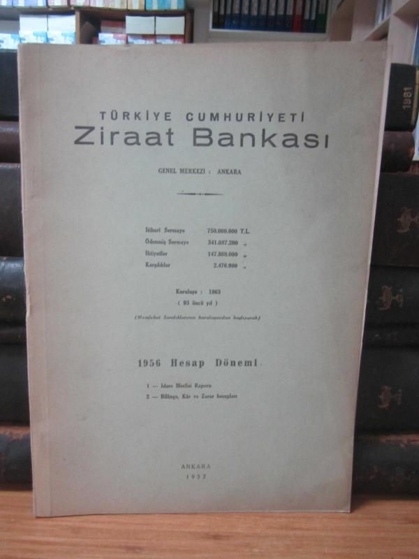 Ziraat Bankası 1956 Hesap Dönemi