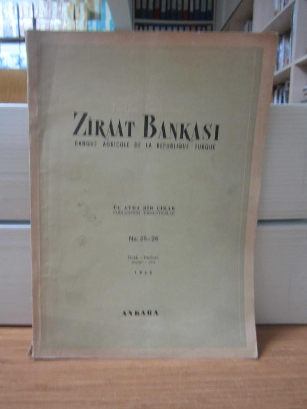 Ziraat Bankası Dergisi - No 25-26 - Ocak Haziran 1952