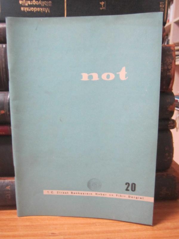 Ziraat Bankası Not Dergisi - Sayı 20 - Ağustos 1968